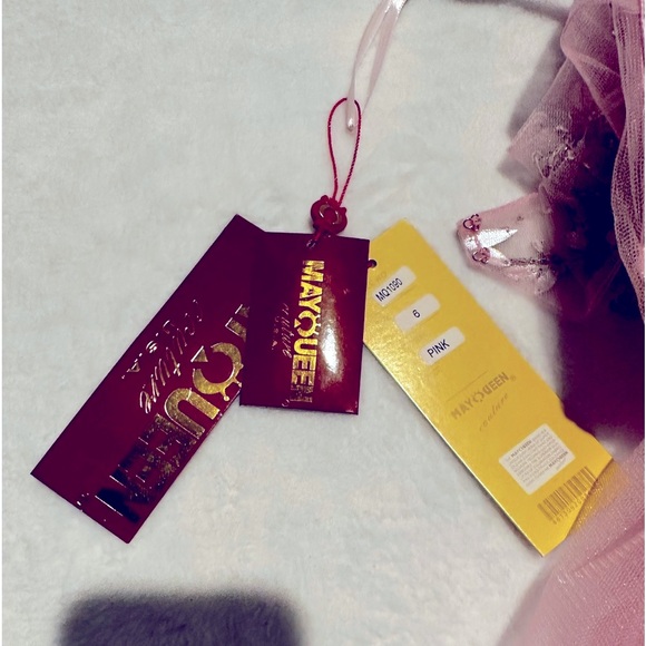 NWT NEW PINK & RHINESTONE 💕SZ 6 DRESS - Picture 6 of 16